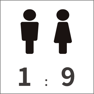 男女比9:1